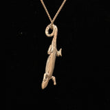 Sterling silver lizard pendant