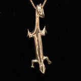 Sterling silver lizard pendant