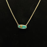 Turquoise mountain and sterling silver necklace