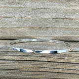 Sterling Silver Square Wire Bangle Bracelet