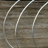 Sterling Silver Round wire Bangle Bracelets (Sold Individually)