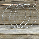 Sterling Silver Round wire Bangle Bracelets (Sold Individually)