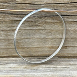 Sterling Silver Floral Pattern Bangle Bracelet