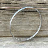 Sterling Silver Floral Pattern Bangle Bracelet