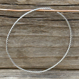 Sterling Silver Twist Wire Bangle Bracelet