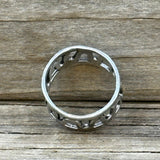 Sterling Silver Wavy Cigar Band Ring