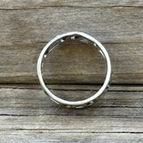 Sterling Silver Wavy Cigar Band Ring