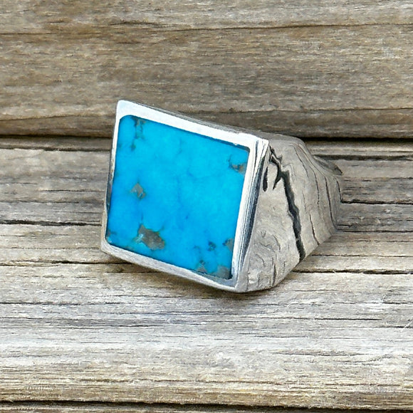 Mina Maria Turquoise Sterling Silver Signet Ring