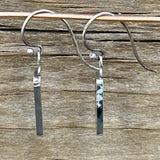 Dino Bone Sterling Silver Rectangle Earring