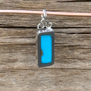 Mina Maria Turquoise Sterling Silver Rectangle Pendant 1