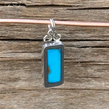 Mina Maria Turquoise Sterling Silver Rectangle Pendant 1