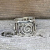 Sterling Silver Spiral Faux Filigree Ring