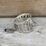 Sterling Silver Spiral Faux Filigree Ring