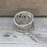 Sterling Silver Spiral Faux Filigree Ring