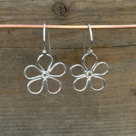 Filigree Flower Hook Earrings