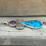 Lepidolite and Turquoise Lovely Lady Pendant