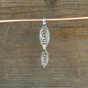 Double Eyelet Filigree Pendant