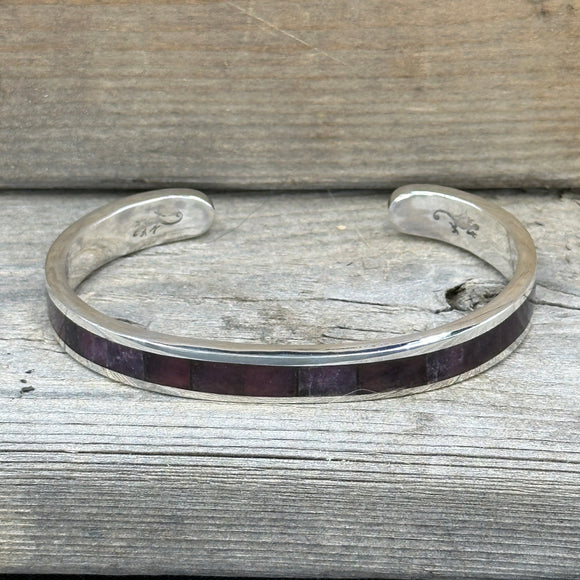 Sterling Silver and Lepidolite Cuff Bracelet