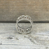 Large Faux Filigree Wave Ring