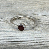 Imperfect Garnet Sterling Silver Ring