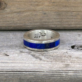 Sterling Silver and Lapis Lazuli Eternity Ring