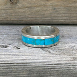 Sterling Silver and Turquoise Eternity Ring