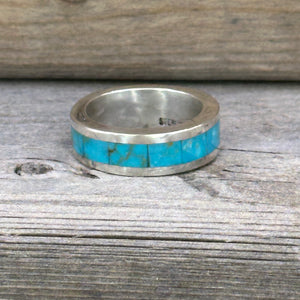 Sterling Silver and Turquoise Eternity Ring