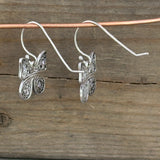 Filigree Butterfly Hook Earrings