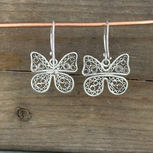 Filigree Butterfly Hook Earrings