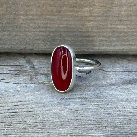 Rosarita Cabochon Set in Sterling Silver Ring