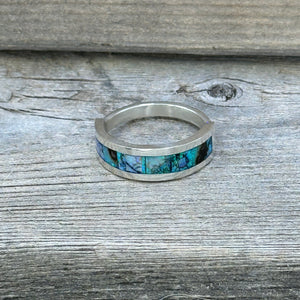 Inlaid Monarch Opal Sterling Silver Ring