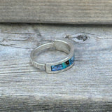 Inlaid Monarch Opal Sterling Silver Ring