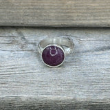 Lepidolite and Sterling Silver Ring