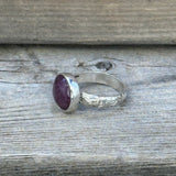 Lepidolite and Sterling Silver Ring