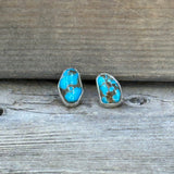 Silver and Turquoise Stud Earrings