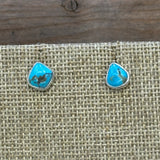 Silver and Turquoise Stud Earrings