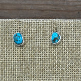 Silver and Turquoise Stud Earrings