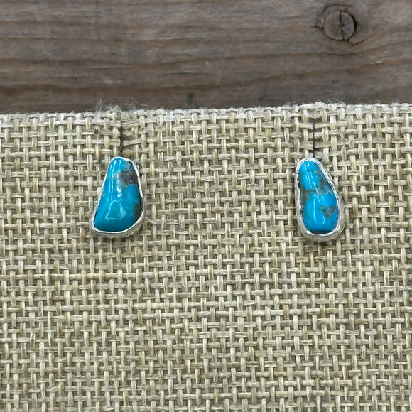 Silver and Turquoise Stud Earrings