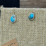 Silver and Turquoise Stud Earrings