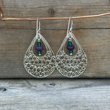 Sugilite and filigree earrings