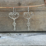 Bleeding Heart Filigree Earrings