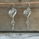 Bleeding Heart Filigree Earrings