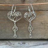 Bleeding Heart Filigree Earrings