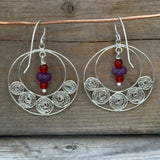 Sugilite Filigree Earrings