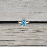 Turquoise Mountain Mine Turquoise Cabochon in Sterling Silver Ring