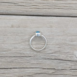 Turquoise Mountain Mine Turquoise Cabochon in Sterling Silver Ring