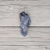 Raw Amethyst Crystal and Sterling Silver Pendant