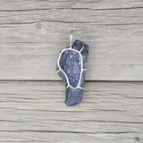 Raw Amethyst Crystal and Sterling Silver Pendant