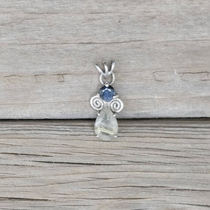 Spinel and Rutilated Quartz Lovely Lady Pendant