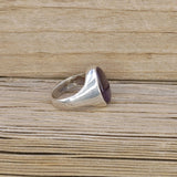 Sugilite and Sterling Silver Signet Ring